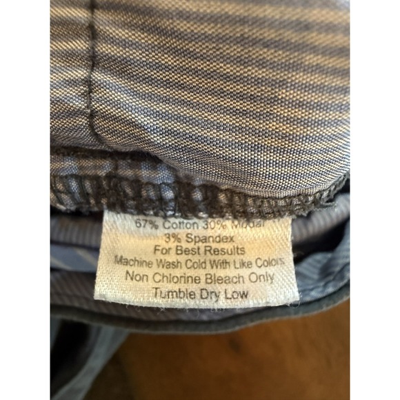 Peter Millar Pants Mens 36x32 Gray Straight Leg Stretch Denim 5 Pocket Casual - Picture 11 of 14